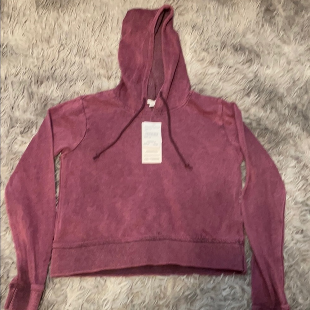 Girls purple crop sweatshirt xs